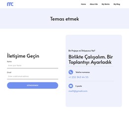 Ekibimizle iletişime geçin HTML Şablonları