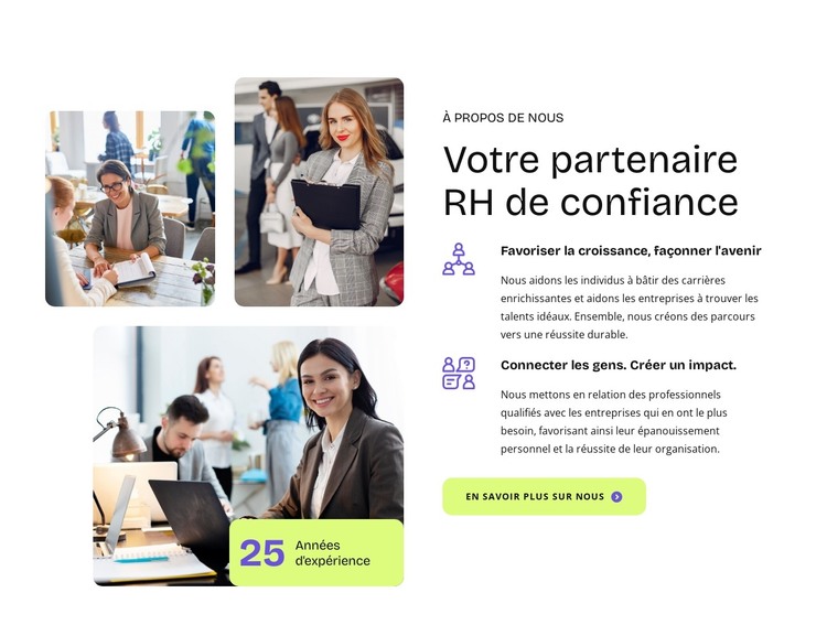 Votre partenaire RH de confiance Modèle HTML