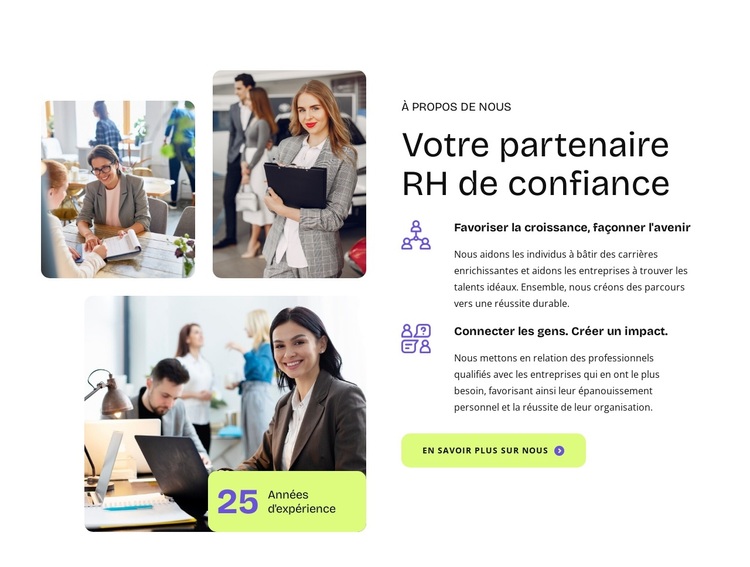 Votre partenaire RH de confiance Thème WordPress