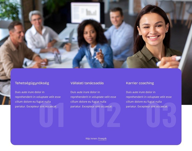 Tehetségügynökség Weboldal sablon