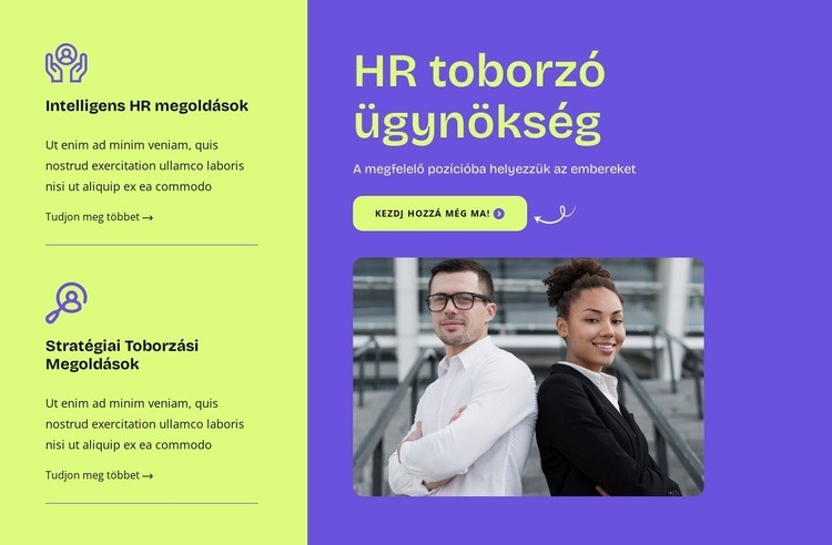 Az Ön partnere a munkaerő-felvételben Weboldal sablon