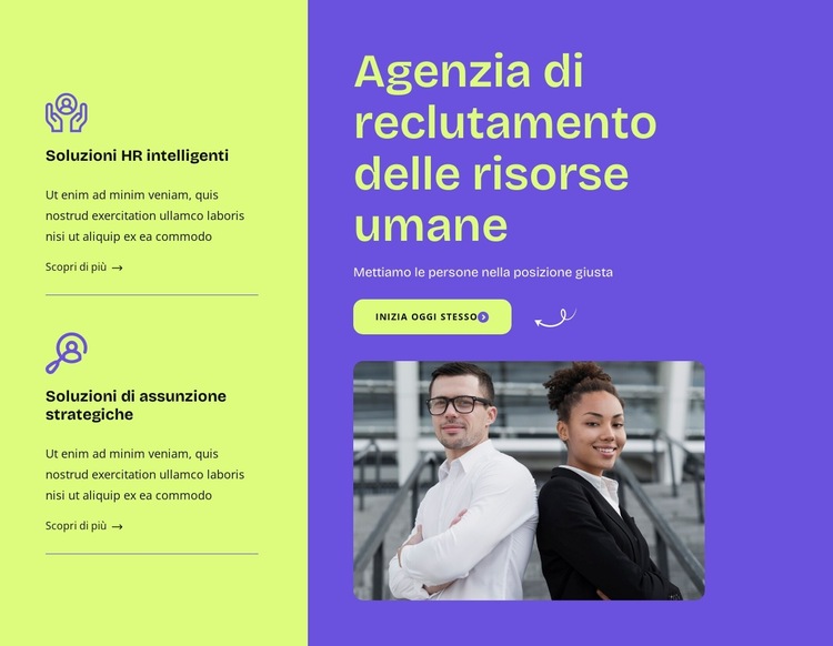 Il tuo partner nelle assunzioni Modello di sito Web