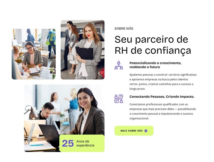 Seu parceiro de RH de confiança Modelo