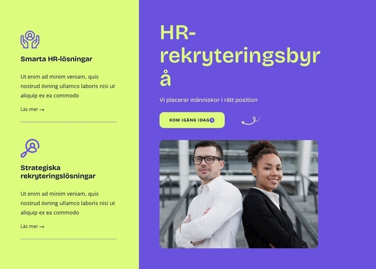 Din partner i rekrytering HTML-mall