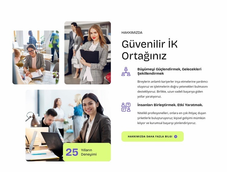 Güvendiğiniz insan kaynakları ortağınız Şablon