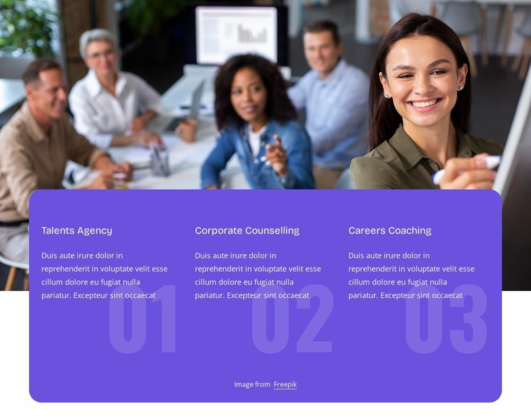 Talents agency Website Template