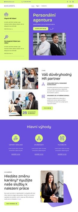 Personální agentura HTML Šablony
