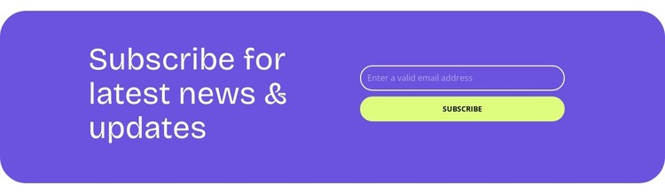 Subscribe for news CSS Template