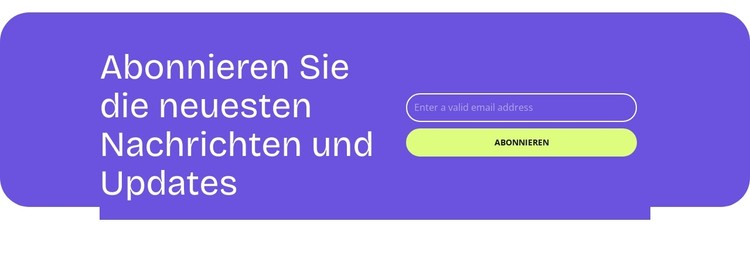 Newsletter-Abo CSS-Vorlage