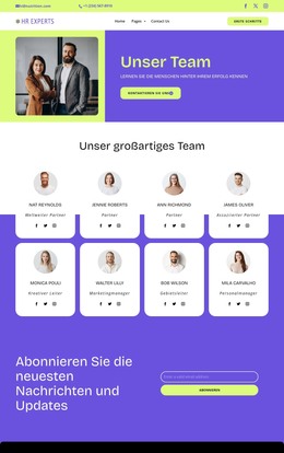 Unsere engagierten HR-Experten HTML-Vorlagen