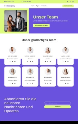 Unsere engagierten HR-Experten HTML5-Vorlagen