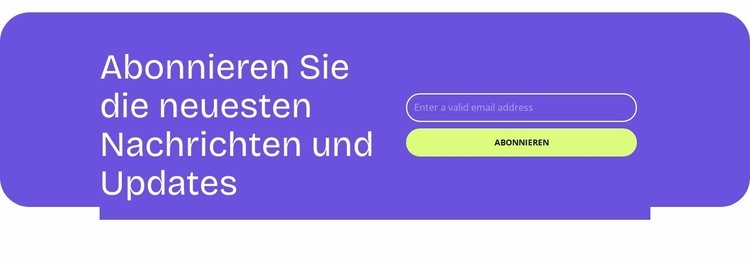 Newsletter-Abo Website design