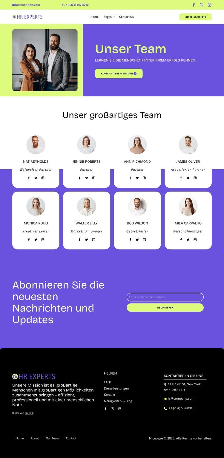 Unsere engagierten HR-Experten Website-Modell