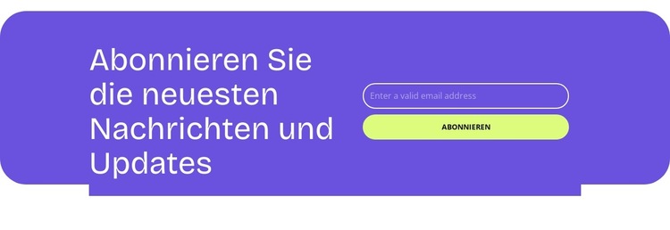 Newsletter-Abo Website-Vorlage