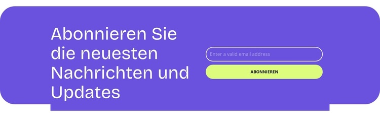Newsletter-Abo WordPress-Theme