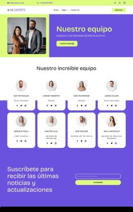 Nuestros profesionales de RRHH dedicados Plantillas