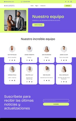 Nuestros profesionales de RRHH dedicados Plantillas CSS