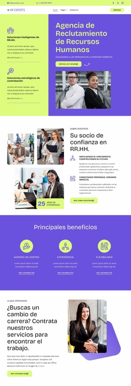 Agencia de contratación de recursos humanos Plantillas Joomla