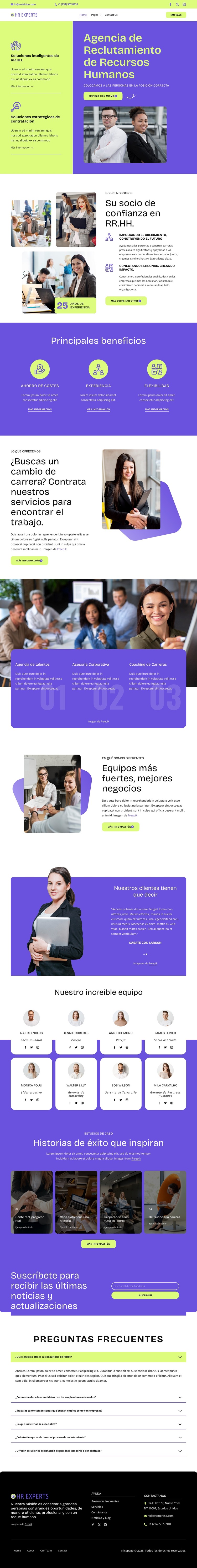 Agencia de contratación de recursos humanos Plantilla de sitio web