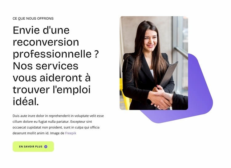 Recrutement et chasse de têtes Maquette de site Web