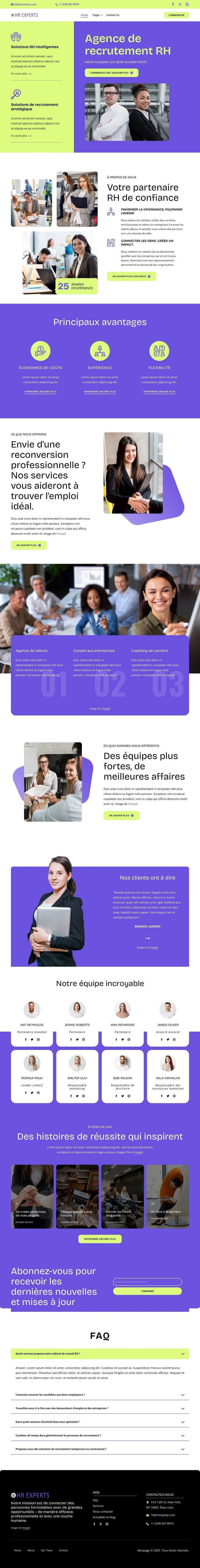 Agence de recrutement RH Maquette de site Web