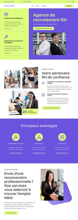 Agence de recrutement RH Modèles CSS