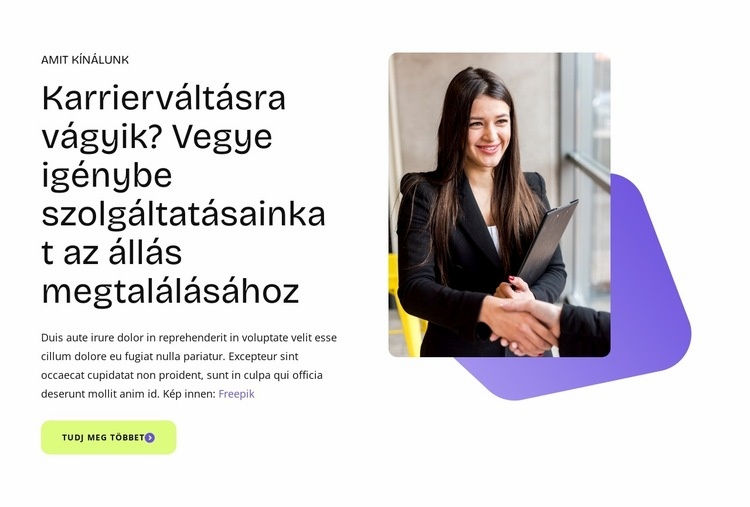 Toborzás és fejvadászat HTML Sablon