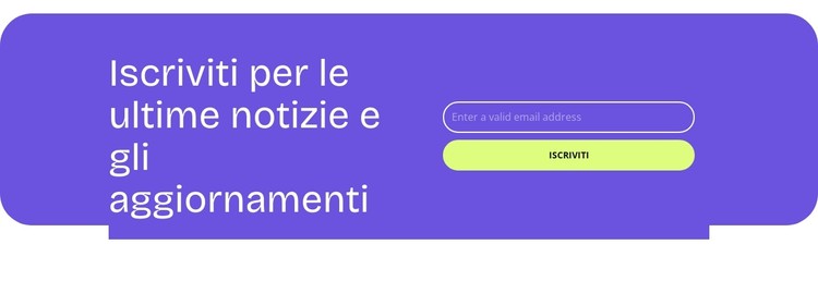 Iscriviti per le notizie Modello CSS