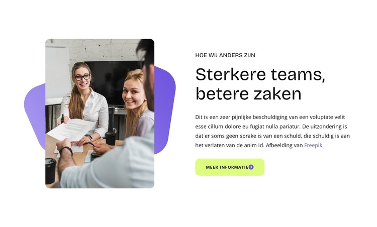 Hoe wij anders zijn CSS-sjabloon