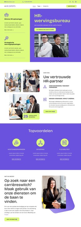 Ontwerpsjabloon Voor HR-Wervingsbureau