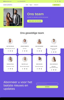 Onze Toegewijde HR-Professionals - Gratis Sjabloon