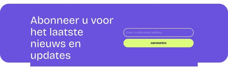 Abonneer u op nieuws HTML-sjabloon