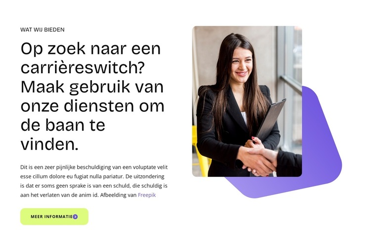 Werving en headhunting Website sjabloon
