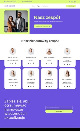 Nasi oddani specjaliści ds. HR Szablony HTML