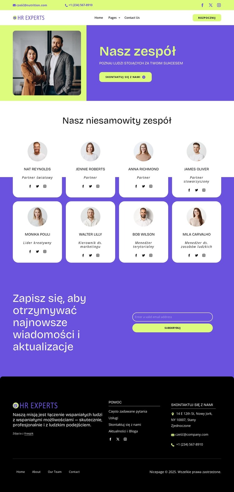 Nasi oddani specjaliści ds. HR Szablon HTML