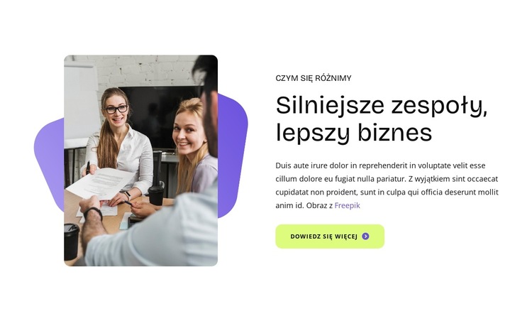 Czym się różnimy Szablon witryny sieci Web