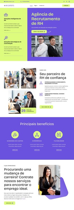 Agência de recrutamento de RH Modelos HTML