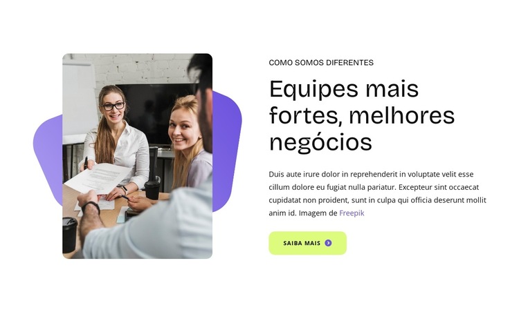 Como somos diferentes Modelo de site