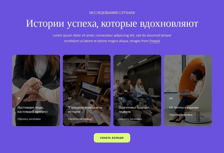 Истории успеха HTML шаблон