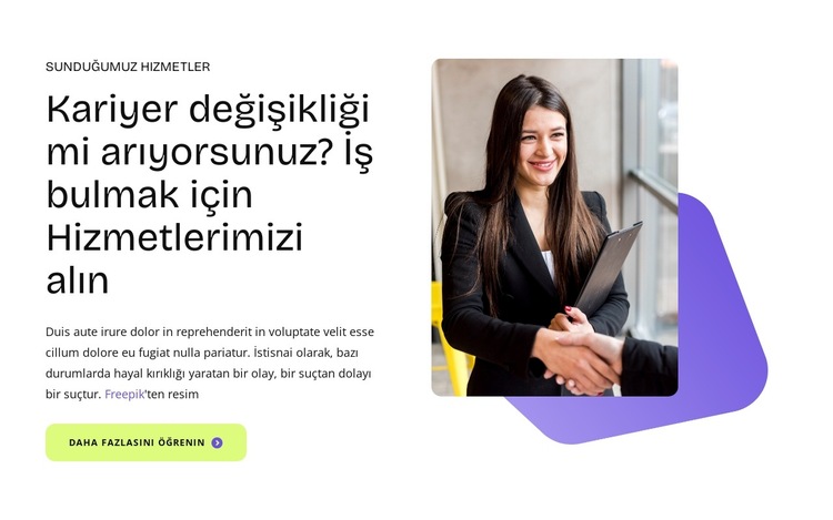 İşe alım ve kafa avcılığı Web Sitesi Şablonu