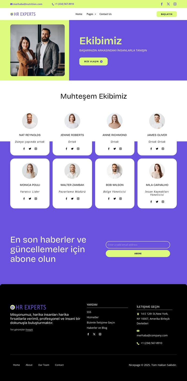 Adanmış İK profesyonellerimiz Web Sitesi Şablonu
