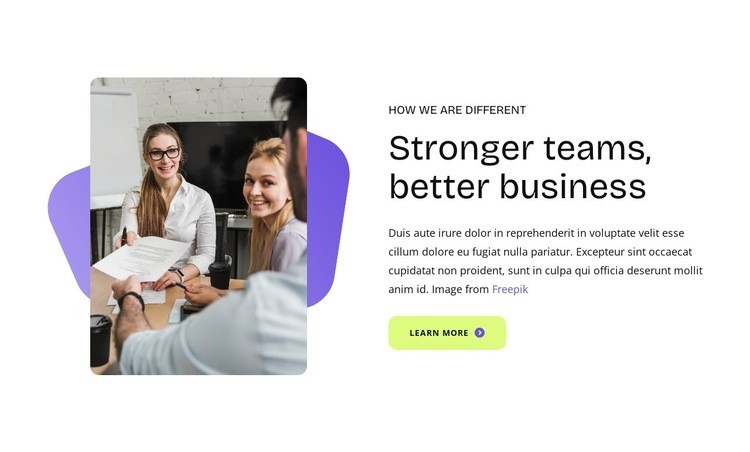 How we are different Web Page Design