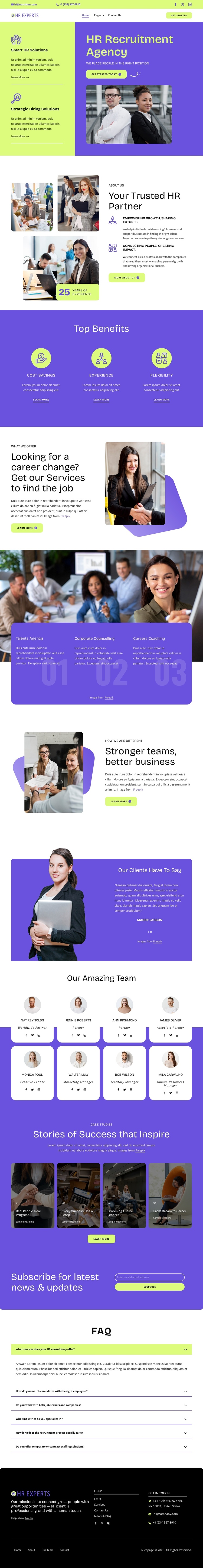 HR Recruitment agency Website Builder Software