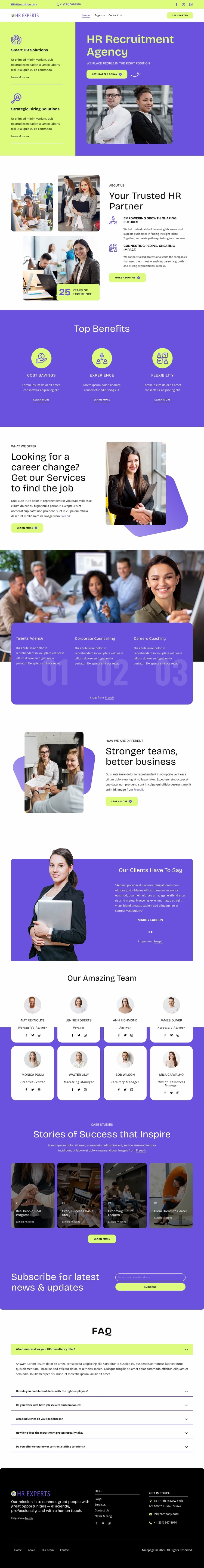 HR Recruitment agency Website Design