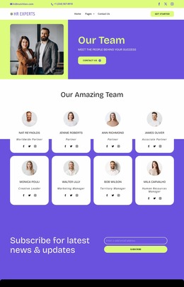 Our dedicated HR professionals Website Mockups