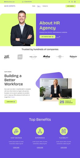 Meet your HR partner - CSS Template by Nicepage