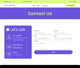 HR contact page - CSS Template by Nicepage