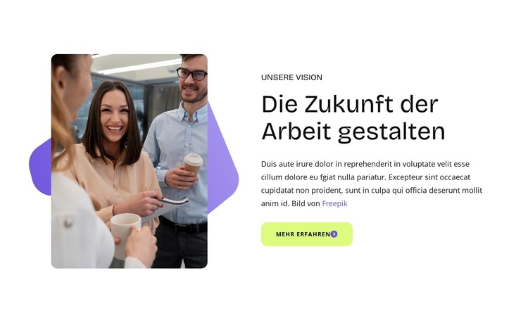Ausbildung zukünftiger Führungskräfte Website-Vorlage