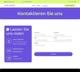 Mehrzweck-WordPress-Theme Für HR Contact Page