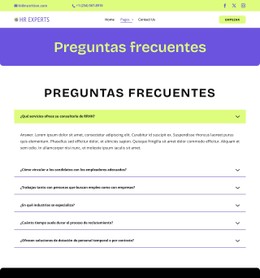 Preguntas frecuentes sobre contratación Plantillas CSS